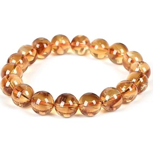 Pick Size 11mm Golden Pyramid Crystal For Making Diy Jewelry Bracelets 7.5inch Suitable For Dignified Women Gifts H192
