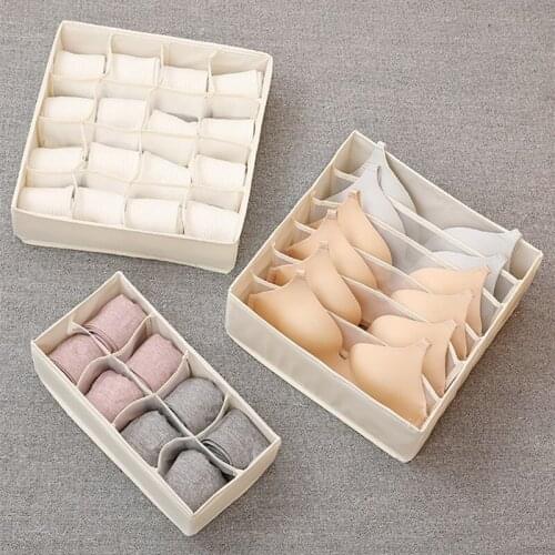 Folding Underwear Storage Box Oxford Bra Socks Organizer Storage Organizer Closet Box Boxes Home Drawer Container Case Underwear
