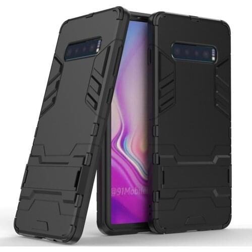 Armor Back Cover Case for Samsung Galaxy S7 Edge S8 S9 S10 Plus S10e M30 PC+TPU 2 in 1 Fundas Kickstand Coque Shockproof Capas