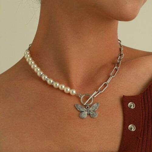 1PC Hot Gothic Butterfly Pendant Necklace for Women Choker Aesthetic Fashion Jewelry Accessories For Women Party Decoration