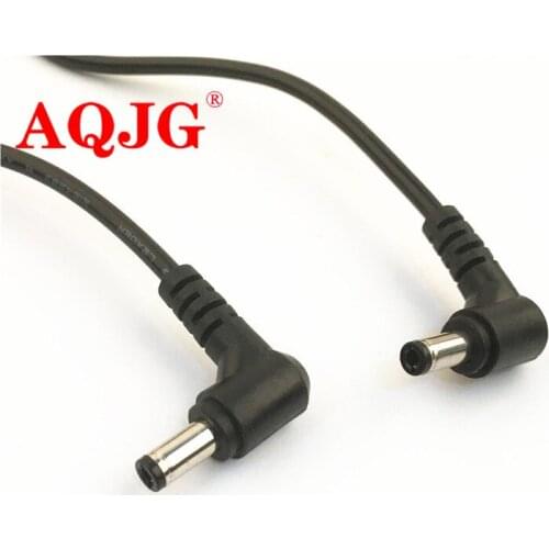 10pcs 22AWG DC Power Plug L-shaped 5.5X2.5mm / 5.5*2.5 male 90 Right Angle Jack with Cord Connector Cable 30cm