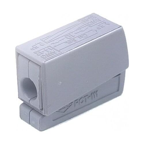 10 pcs/lot PCT-111 1 pin Connector Hard Wire Quick Wiring Plug Splice No Welding Jack Socket Cable Clamp Terminals Adapter