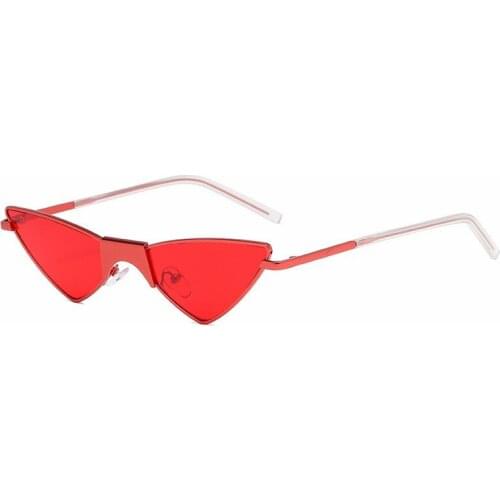 2020 New Funny glasses Triangle sunglasses Women Cat Eye Sun Glasses Metal Frame Retro Femal Oculos de sol UV400