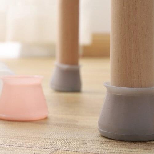 32 pcs Table Chair Leg Pad Silicone Non-slip Table Chair Leg Cap Foot Protection Bottom Cover Pad Wooden Floor Protective Pad