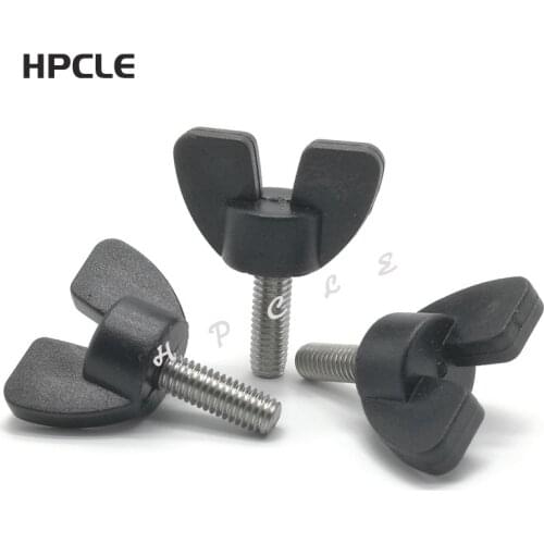 50pcs M5*10/15/20/25/30/35/40/45/50 nylon plastic head Handle Special Handle wing butterfly screw Bolts