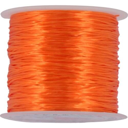 50 Yards Stretch Polyester Crystal String Cord Jewelry Making DIY Orangered