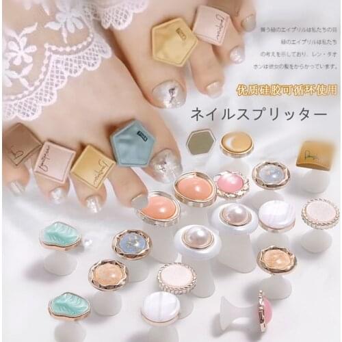 8 pcs/set Silicone Toe Separator Foot Pads Home Salon Application Pedicure DIY Design Nail Art Tools Manicure Accessory