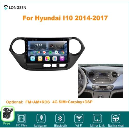 9" Android 10 For Hyundai I10 2014,2015,2016,2017 Multimedia Video GPS Navigation Car DVD Player Auto Stereo Radio Navi
