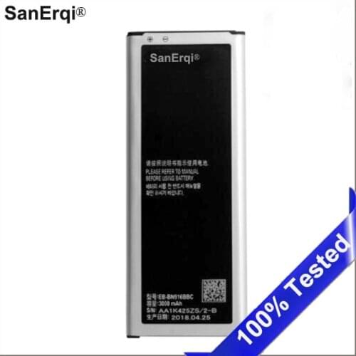 Battery EB-BN916BBC for Samsung GALAXY NOTE4 N9100 N9108V N9109V N9106W NOTE 4 SanErqi
