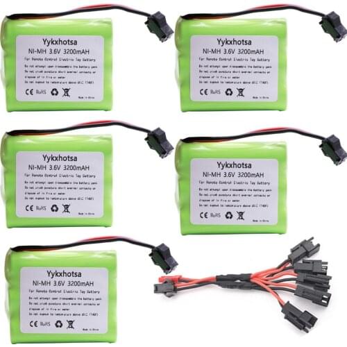 3.6V NiMH Battery M model with cable For Rc toy Car Tank Trains Robot Boat Gun Ni-MH AA 3200mah 3.6V high capacity NI-MH Battery