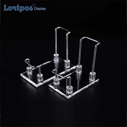 Acrylic Shoe Display Rack High Grade red Men Women Shoes Riser Support Bracket Stand Table Desk Shoe Display Stand