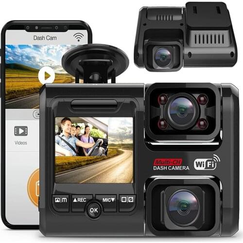 4K Dual Lens Car DVR 2160P WIFI ADAS WDR GPS Logger Novatek 96663 Chip Sony IMX323 Sensor Night Vision Camera Dash Cam Recorder