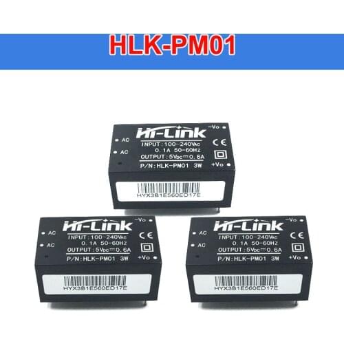 Free shipping 4 pcs HLK-PM01 AC-DC 220V to 5V 600mA Step Down Intelligent Household Switch Power Supply Module support ODM/OEM