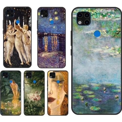 Oil Painting Art Case For Xiaomi Redmi Note 7 8 9 10 Pro Note 9S 8T Cover Fundas For Redmi 9T 9A 8A K40 9C