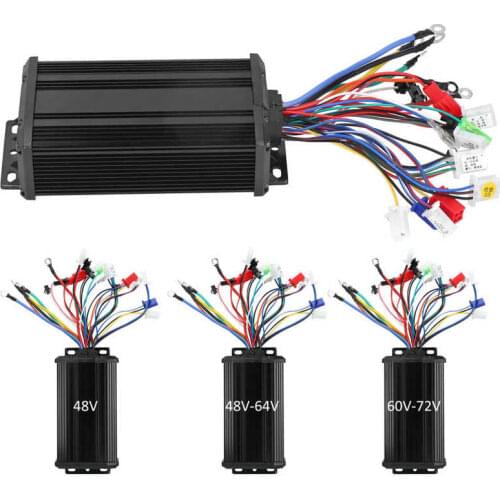 Electric Scooter Controller 500W/600W 48V/48-64V/60-72V Sinusoid Mute E-Scooter Brushless Speed Governing Motor Controller