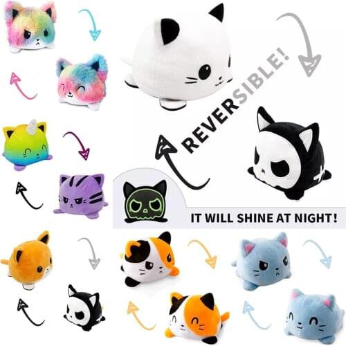 20 Styles Funny Pulpito Reversible Cat Gato Kids Plushie Plush Animals unicorn Double-Sided Flip Doll Cute Toys For Pulpos
