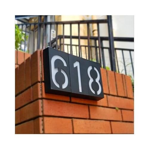 Light control Direction number of solar led waterproof outdoor illuminated house numbers