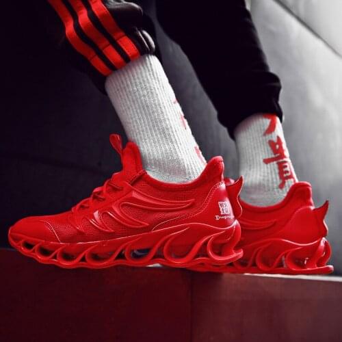 Sooneeya New Blade Running Shoes for Men Antiskid Damping Outsole Men White Platform Sneakers Breathable Athletic Training Shoes