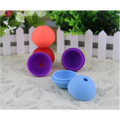 Hot sell 100pcs 2.5 inch Silicone Ice Ball Maker Mold Sphere Large Brick Round Ice Hockey Tray Whiskey DIY Mould