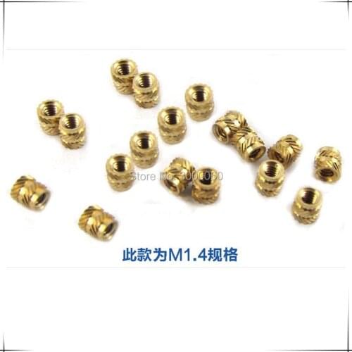 M1.6*2.5mm(OD)*4mm(H) Injection Molding Round Knurled Insert Nuts 500pcs/lot