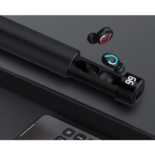 Mini Wireless Bluetooth 5.0 Earphone 3D Stereo LED Display TWS Headphone With Mic Auto Pairing Headset Sports Waterproof Earbuds