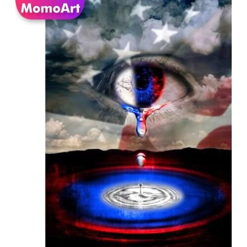 MomoArt 5D DIY Diamond Mosaic Eyes Full Drill Square Diamond Embroidery Water Needlework Mosaic Cross Stitch Handicraft
