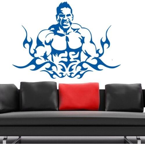 Muscle Fitness Club Decal Gym Sticker Decor Posters Vinyl Decoracion Wall Decals Decor Mural Car Gym Sticker
