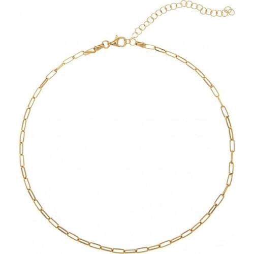 Prevent Allergies 925 Silver Minimalist Ladies Exquisite Necklace Simple Gold/Silver Chain Necklace Birthday Fashion Jewelry