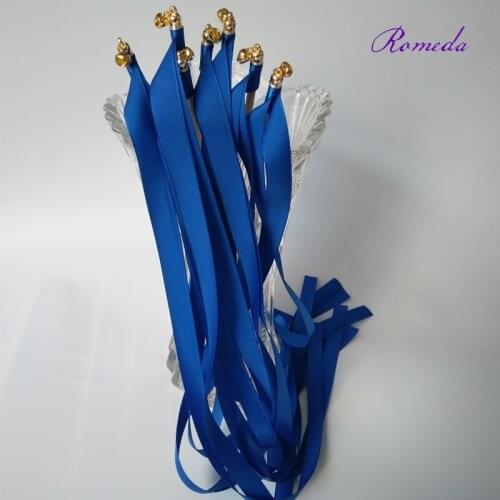 Newest 50pcs/lot Royal wedding wands Twirling Streamers wedding ribbon stick for wedding decoration