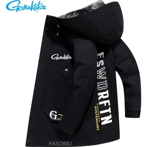 Gamakatsu Fishing Clothing Hooded Fishing Wear Outdoor Coat Sport Fishing Shirts Mens Breathable Clothes for Fishing Jackets