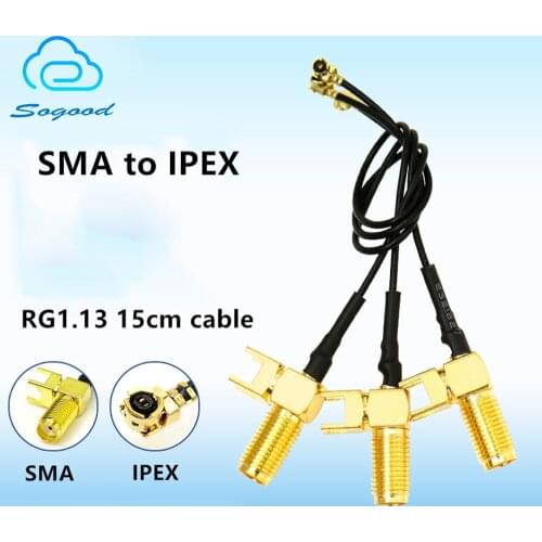 Ipex to sma female adapter cable U.FL to SMA outer screw inner hole connector welding plate IPX line length 15cm