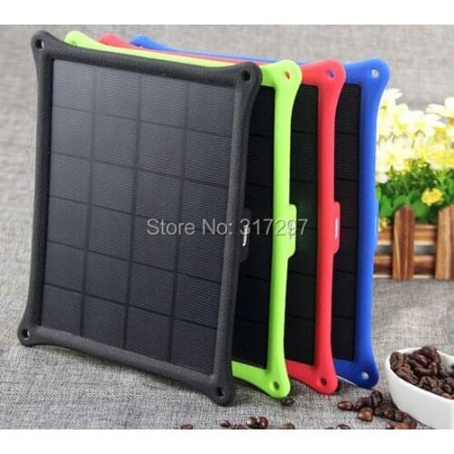 GGX ENERGY Outdoor Camping Portable 5Watt USB 5V Mono Solar Panel Powered Charger for Phone/Power Bank/Battery