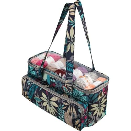 Portable Knitting Bag Wool Crochet Hooks Thread Yarn Storage Bag Sewing Needles Organizer Sewing Accessories Storage Bag