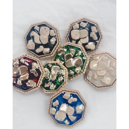 6pcs Decorative Buttons for Clothing Sewing Women Coat Suit Gold Metal Button on Clothes Needlework Accessorie apparel