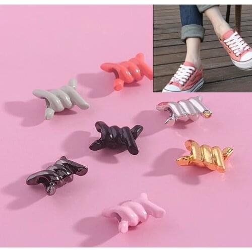 RJ Wholesale 50pcs Barbed Wire Brambles Necklace Twist Accessories Rock Punk Style Multicolor Shoe-buckle Shoe Tags Bijoux