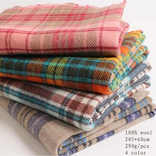 Naizaiga 205*60CM men winter warm scarf fashion brand plaid shawl big size thicken 100% wool pashmina , SN23