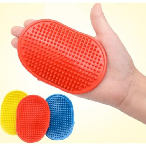 Fur Grooming Massaging Pet Dog Cat Bath Brush Comb Rubber Glove Hair Massage Mit Pet Shower Dog Brush Combs