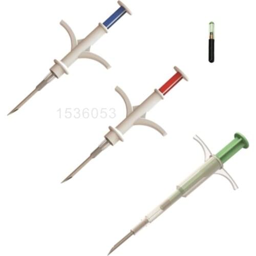 200pcs134.2KHz ISO FDX-B Animal Dogs 2.12X12 Pet Microchips Transponder Syringe animal Id Implantable Syringe injector
