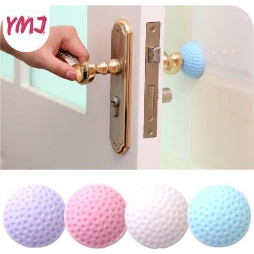 Anti-Collision Silicone Door Stopper Self Adhesive Wall Protectors Door Handle Bumpers Buffer Silencer Doorknob Lock Crash Pad