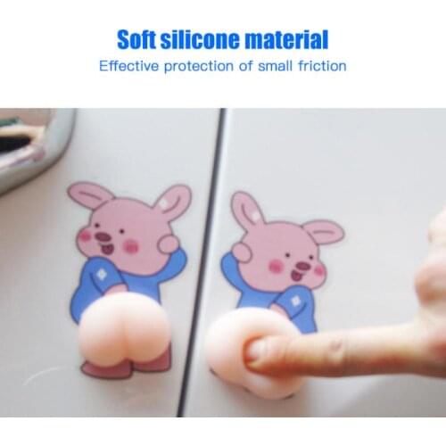Cute Cartoon Silicone Stopper For Door Animal Door Stop Wall Protector Resistant Shockproof Home Office Furniture Protectors