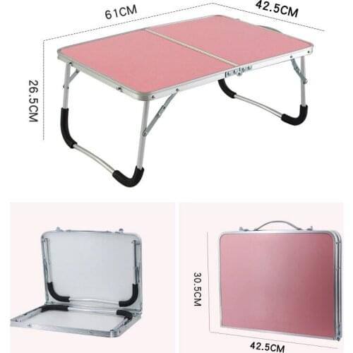 Foldable Computer Table Bed Laptop Desk Outdoor Portable Camping Aluminium Alloy Picnic Table Garden Party Picnic BBQ Desk