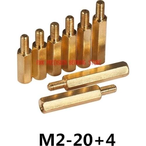 Tornillos Para Madera 100pcs Male To Female Brass Spacer M2*3/4/5/6/7/8/910/11/12/13/14/15/16/17/18/19/20+4 2mm Hex Standoff