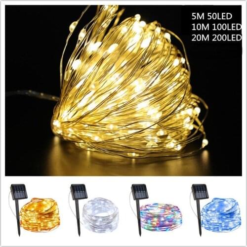 7/12/22M Solar Led Light Outdoor Garland Curtain Fairy Lights Christmas Decoration Christmas Lights New Year 2022 Decor Navidad