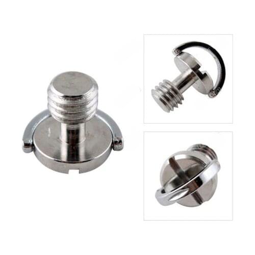 10pcs/lot 3/8" D-Ring Camera Screws for DSLR Camera Tripod Quick Release Plate with tracking number