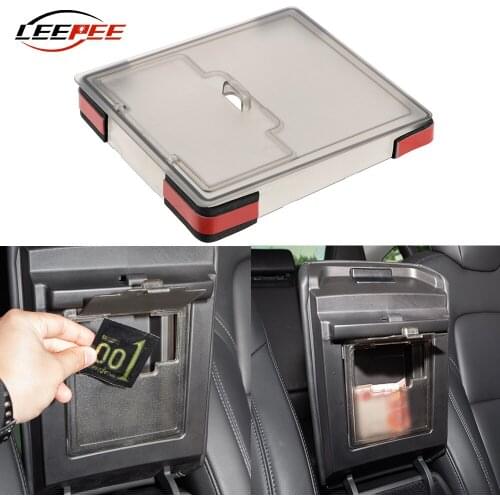 LEEPEE Car Seat Back Box For Tesla Model 3 Storage Box Organizer Square Hidden Style Car Styling Auto Accessories Saving Space