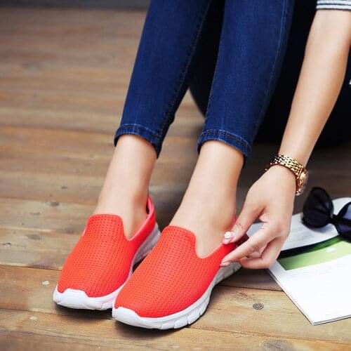 Plus Size Summer Low Women Shoes Sport Women Sneakers Woman Sports Shoes Female Running Orange Tennis Femme Chaussures Gym D-732