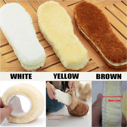 Winter Warm Insoles Adult Wool Snow Boots Fur Insoles New Plush Unisex Shoe Pad Breathable Thick Warm Foot Insoles Boots Pad