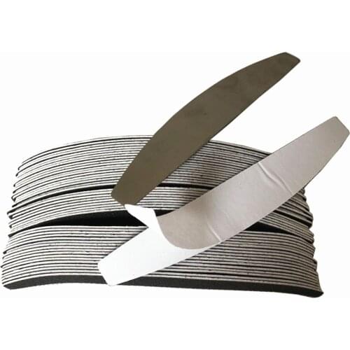 1 pcs metal screps with 50 pcs removalble pads durable nail file replacement sandpaper pads halfmoon shape nail file