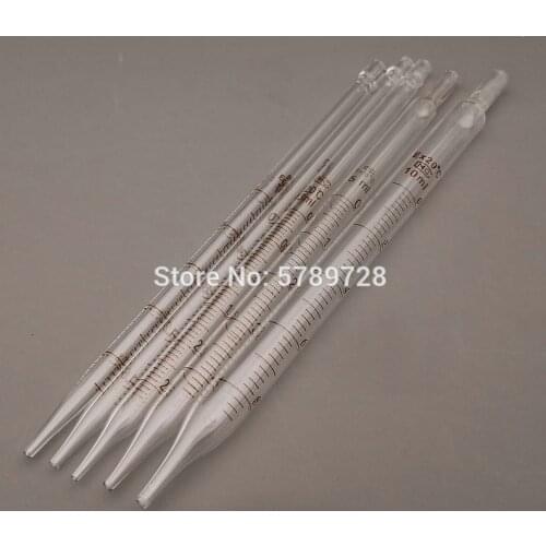 10pcs 1ml 2ml 3ml 5ml 10ml Glass dropper with scale line,Chemical laboratory glass pipette