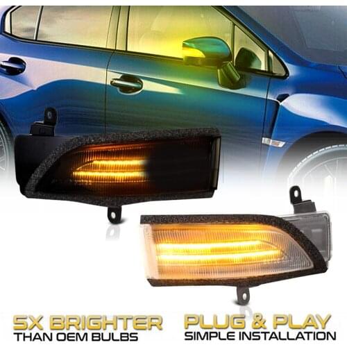 2Pcs LED dynamic side mirror blinker Light Turn Signal Lamp For Subaru WRX STI Forester Outback Impreza Legacy Crosstrek